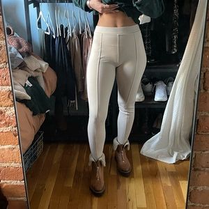 Cream Colored Leggings from Abercrombie